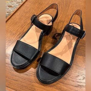 Madewell Women’s Black Open-Toe Ankle Strap Sandals